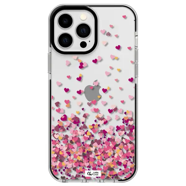 Flying Hearts Apple iPhone 13 Pro Max impact black border Case
