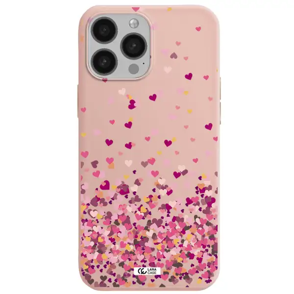 Flying Hearts Apple iPhone 13 Pro Silicone pastel pink Case