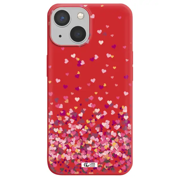 Flying Hearts Apple iPhone 13 Silicone Imperial Red Case