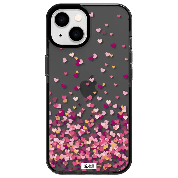 Flying Hearts Apple iPhone 14 impact Smoke Black Case