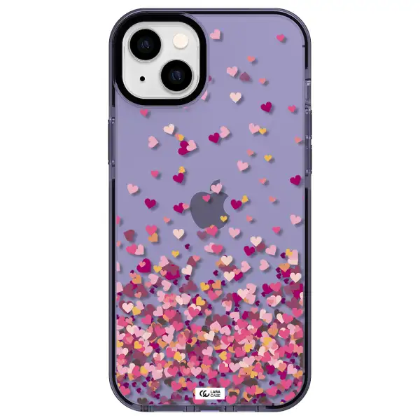 Flying Hearts Apple iPhone 14 plus impact Lilac Case