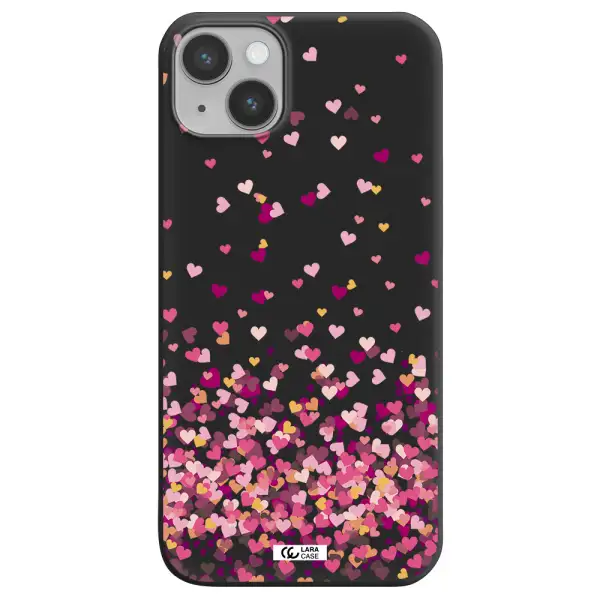 Flying Hearts Apple iPhone 14 plus Silicone black Case