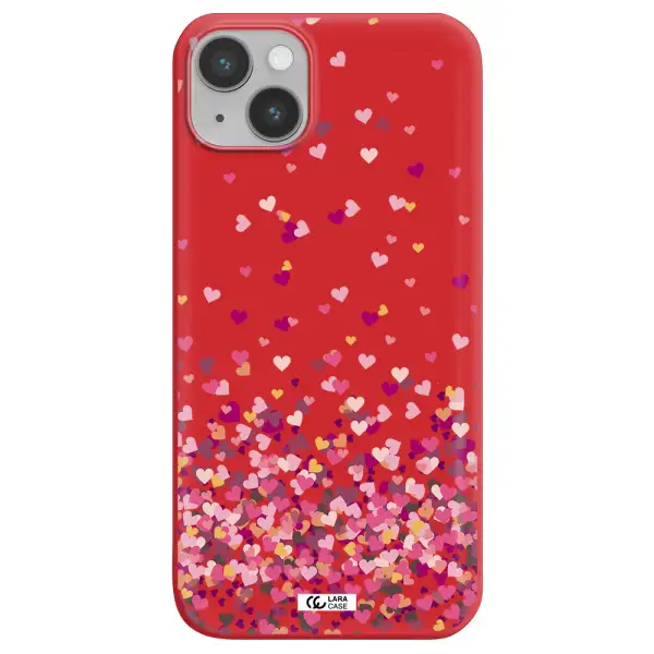 Flying Hearts Apple iPhone 14 plus Silicone Imperial Red Case