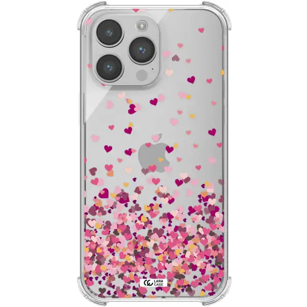 Flying Hearts Apple iPhone 14 pro Clear PC Case
