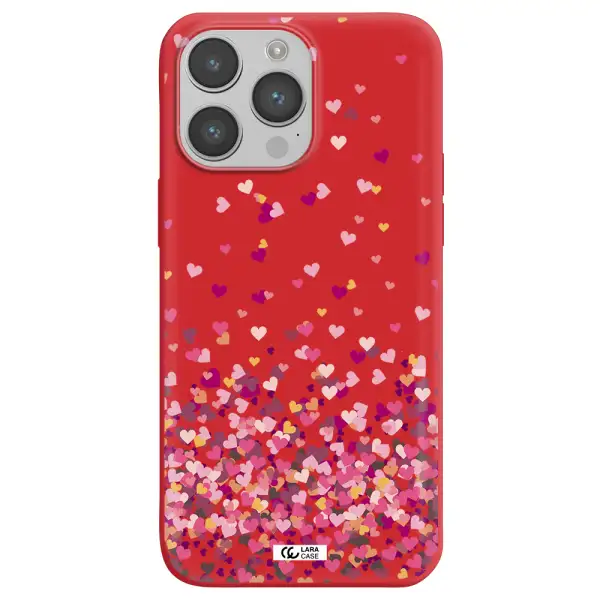 Flying Hearts Apple iPhone 14 pro Silicone Imperial Red Case