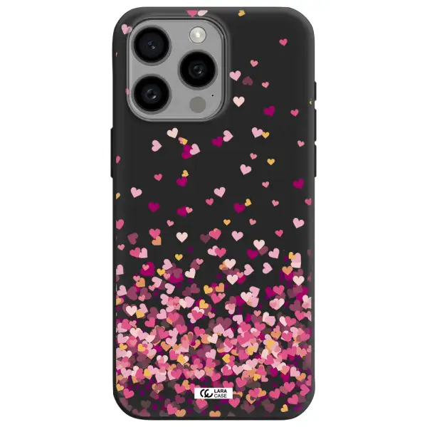 Flying Hearts Apple Iphone 15 Pro max Silicone black Case
