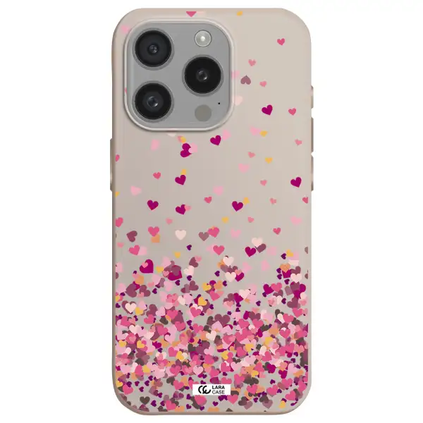 Flying Hearts Apple Iphone 15 Pro Silicone Stone Case