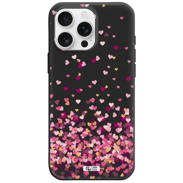 Flying Hearts Apple Iphone 16 Pro Max Silicone Black Case