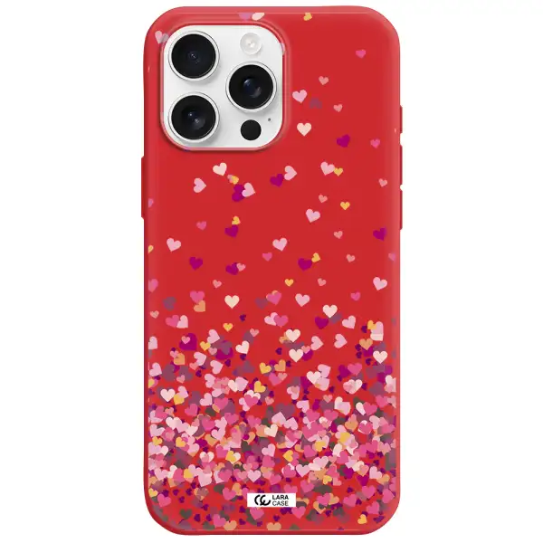 Flying Hearts Apple Iphone 16 Pro Max Silicone Imperial Red Case
