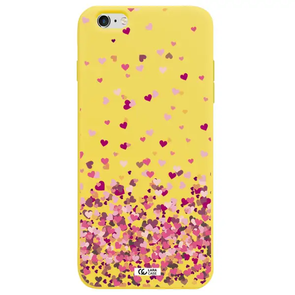 Flying Hearts Apple iPhone 6 plus Silicone canary yellow Case