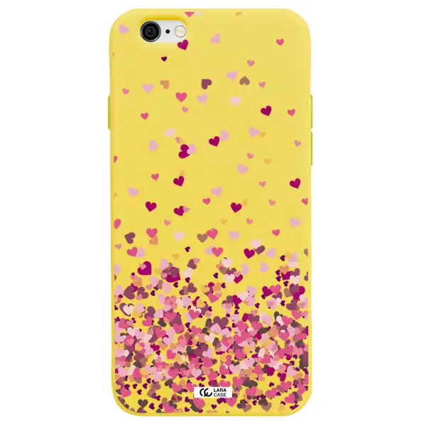 Flying Hearts Apple iPhone 6 Silicone canary yellow Case
