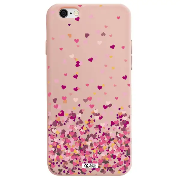 Flying Hearts Apple iPhone 6 Silicone pastel pink Case