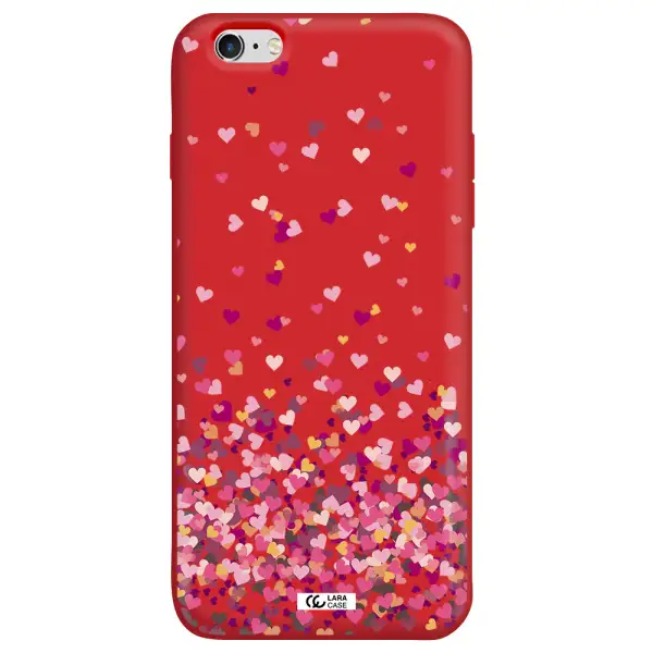 Flying Hearts Apple iPhone 6S Silicone Imperial Red Case