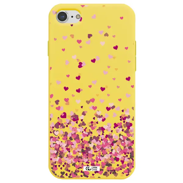 Flying Hearts Apple iPhone 7 Silicone canary yellow Case