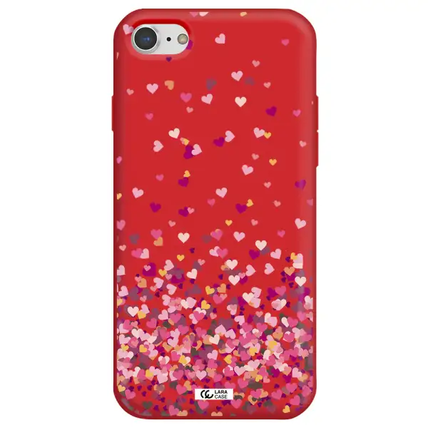 Flying Hearts Apple iPhone 8 Silicone Imperial Red Case