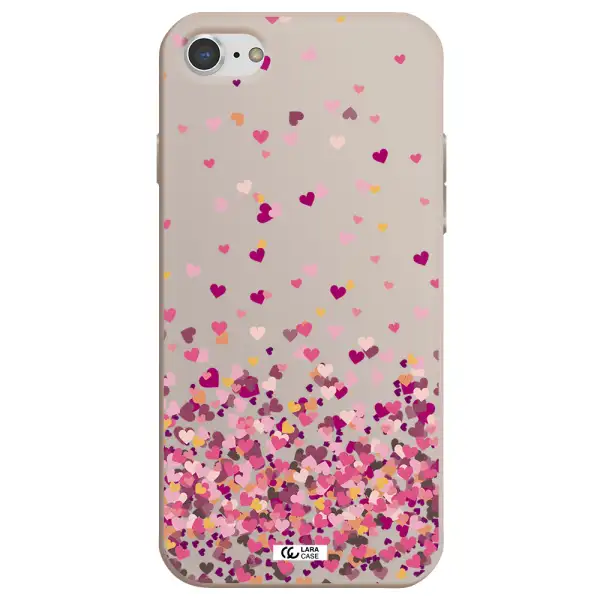 Flying Hearts Apple iPhone 8 Silicone Stone Case