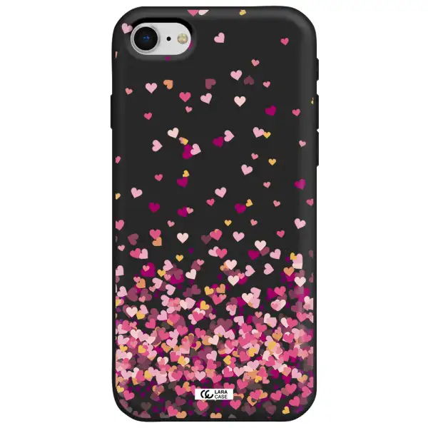 Flying Hearts Apple iPhone se 2020 Silicone black Case