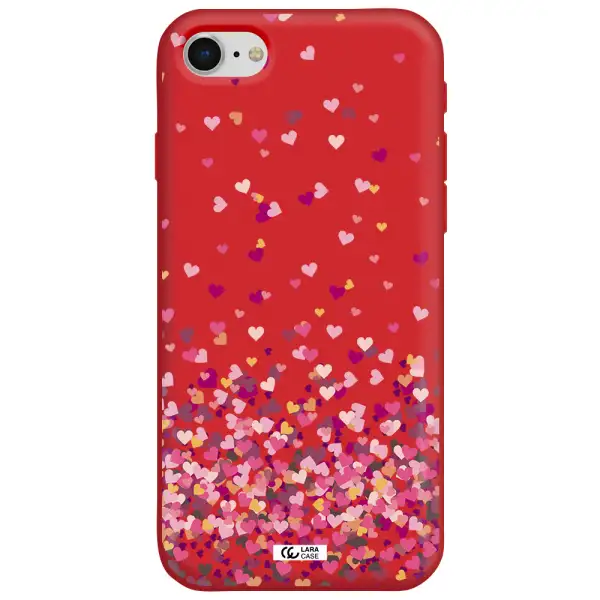 Flying Hearts Apple iPhone se 2020 Silicone Imperial Red Case