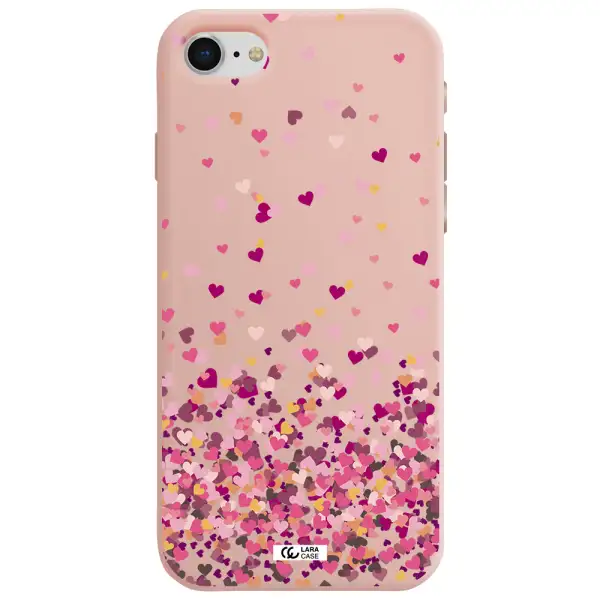 Flying Hearts Apple iPhone se 2020 Silicone pastel pink Case