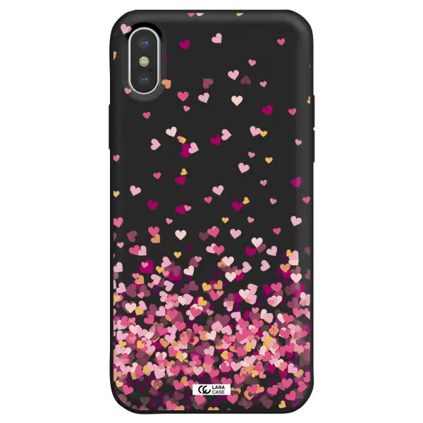 Flying Hearts Apple iPhone X Silicone black Case