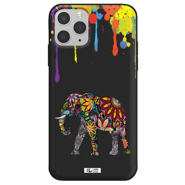 Mandala Elephant Apple iPhone 11 pro Silicone black Case