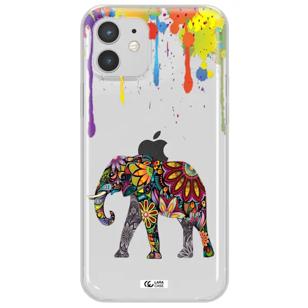 Mandala Elephant Apple iPhone 12 mini Clear TPU Case