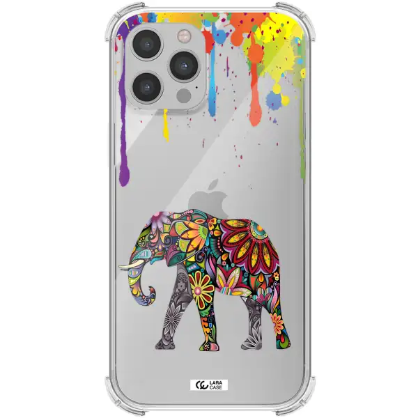 Mandala Elephant Apple iPhone 12 pro Clear PC Case