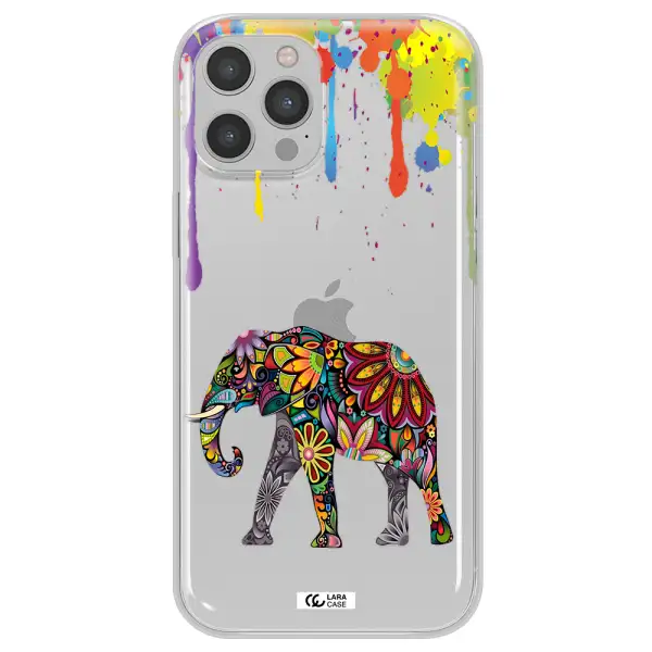 Mandala Elephant Apple iPhone 12 pro Clear TPU Case