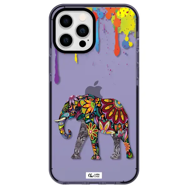 Mandala Elephant Apple iPhone 12 pro max impact Lilac Case