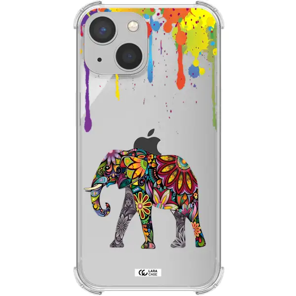 Mandala Elephant Apple iPhone 13 Clear PC Case
