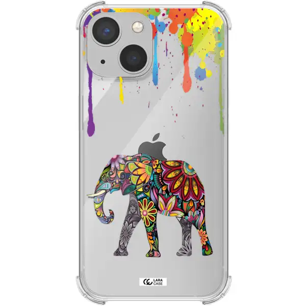 Mandala Elephant Apple iPhone 13 mini Clear PC Case