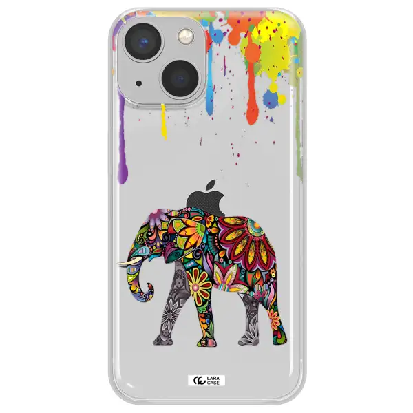 Mandala Elephant Apple iPhone 13 mini Clear TPU Case