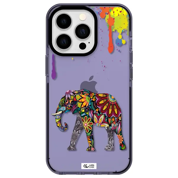 Mandala Elephant Apple iPhone 13 Pro impact Lilac Case