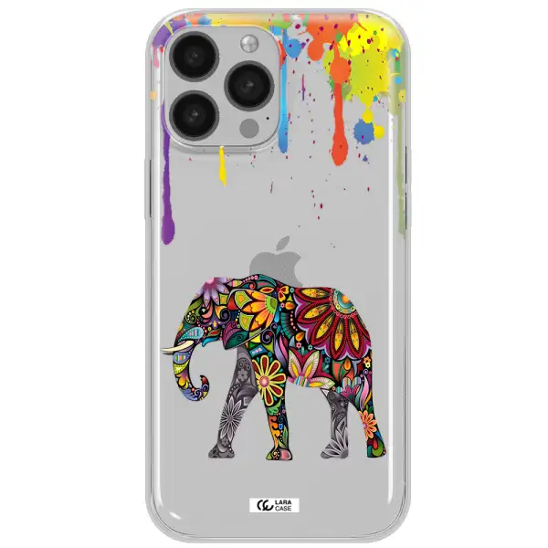 Mandala Elephant Apple iPhone 13 Pro Max Clear TPU Case