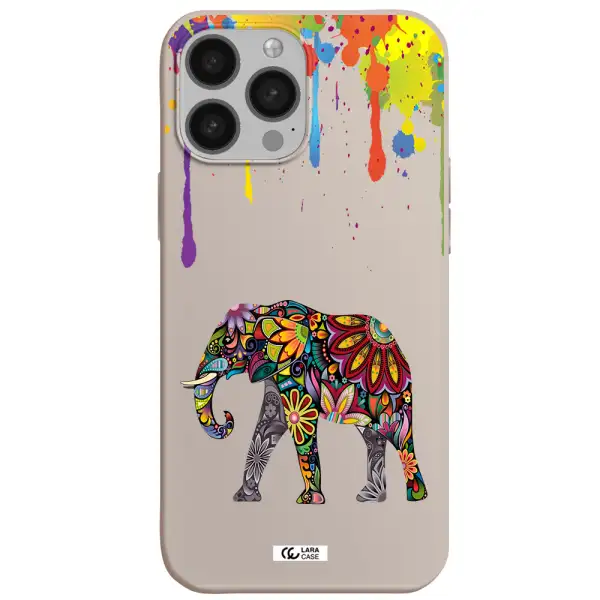 Mandala Elephant Apple iPhone 13 Pro Max Silicone Stone Case