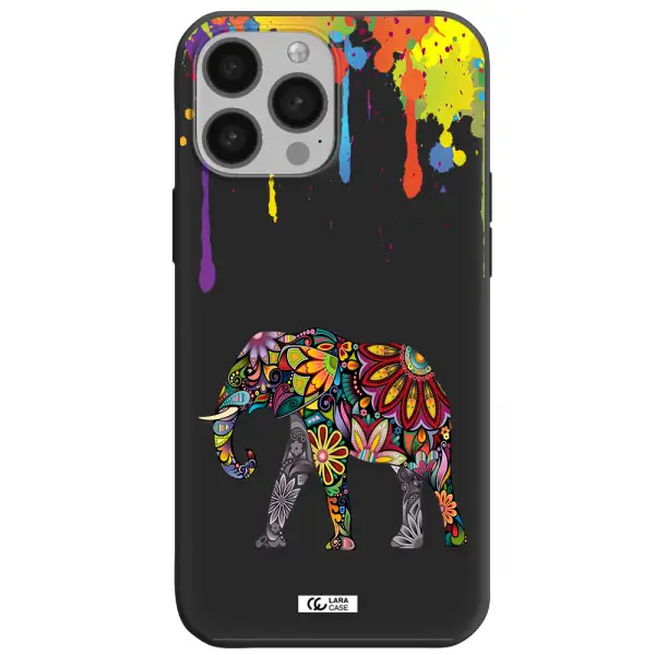 Mandala Elephant Apple iPhone 13 Pro Silicone black Case