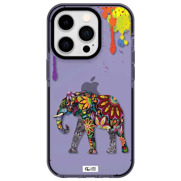 Mandala Elephant Apple iPhone 14 pro impact Lilac Case