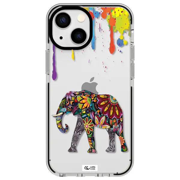 Mandala Elephant Apple iPhone 15 impact black border Case