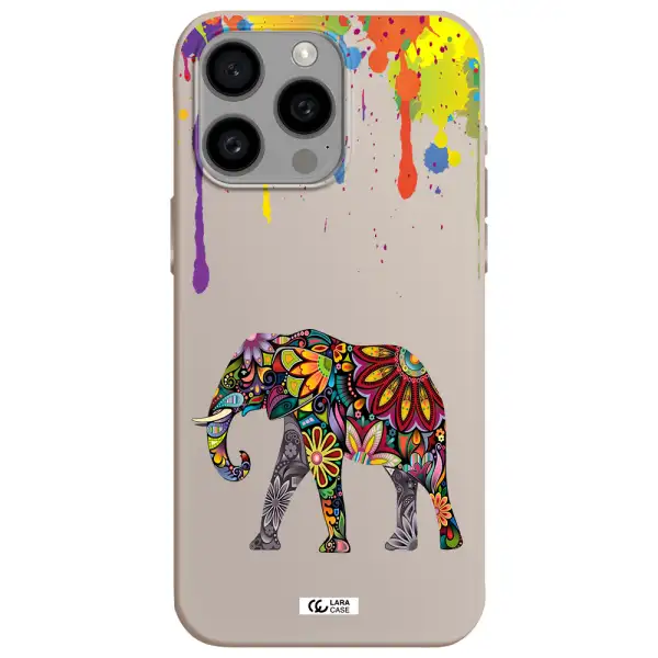 Mandala Elephant Apple Iphone 15 Pro max Silicone Stone Case