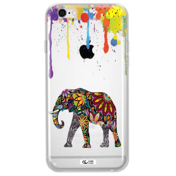 Mandala Elephant Apple iPhone 6 Clear TPU Case