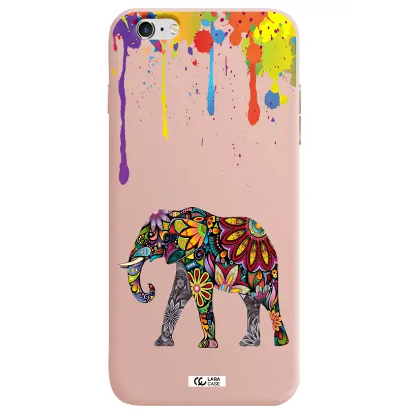 Mandala Elephant Apple iPhone 6S Silicone pastel pink Case