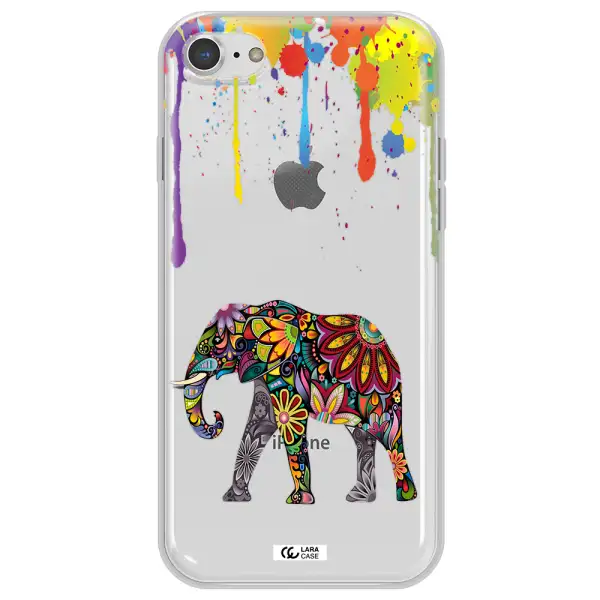 Mandala Elephant Apple iPhone 7 Clear TPU Case