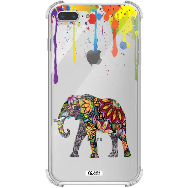 Mandala Elephant Apple iPhone 7 plus Clear PC Case