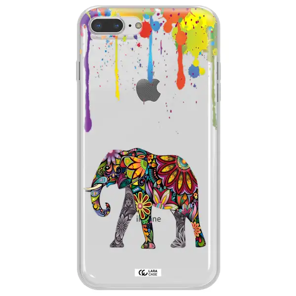 Mandala Elephant Apple iPhone 7 plus Clear TPU Case