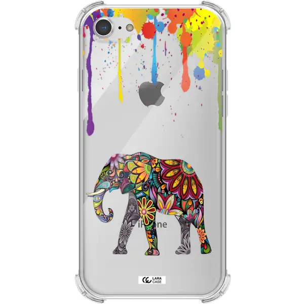 Mandala Elephant Apple iPhone 8 Clear PC Case