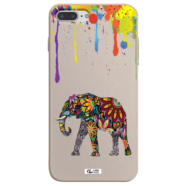 Mandala Elephant Apple iPhone 8 plus Silicone Stone Case