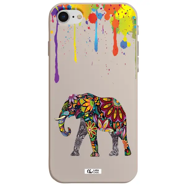 Mandala Elephant Apple iPhone se 2020 Silicone Stone Case