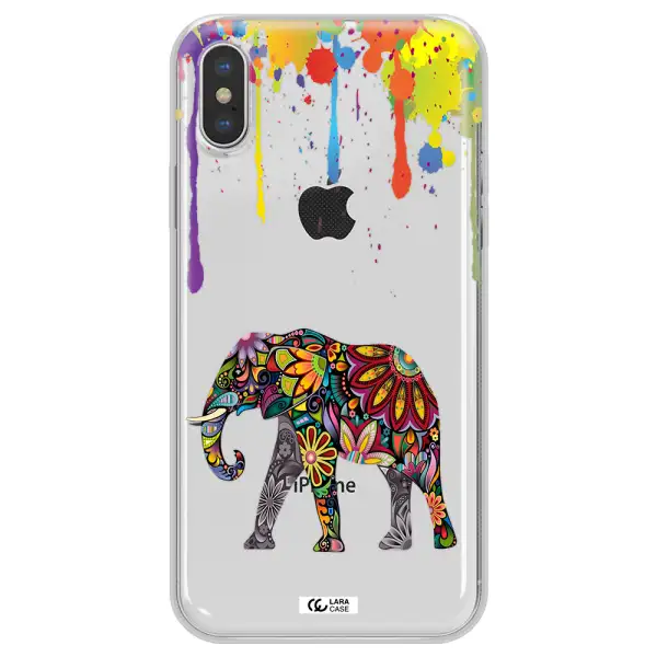 Mandala Elephant Apple iPhone XS max Clear TPU Case