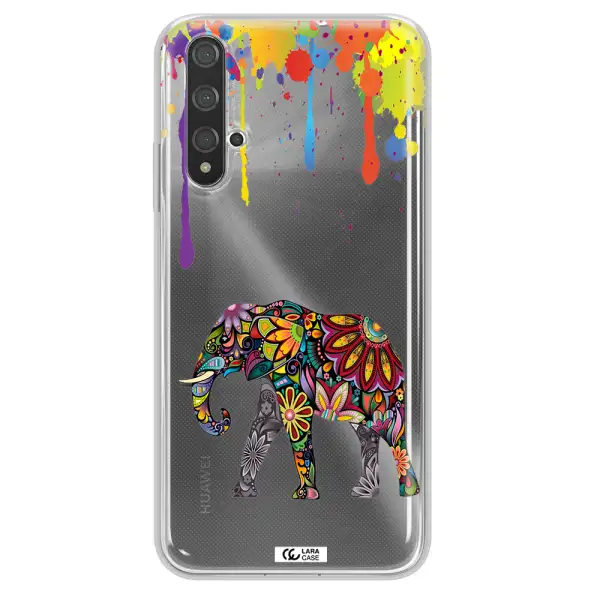 Mandala Elephant Huawei Nova 5t Clear TPU Case