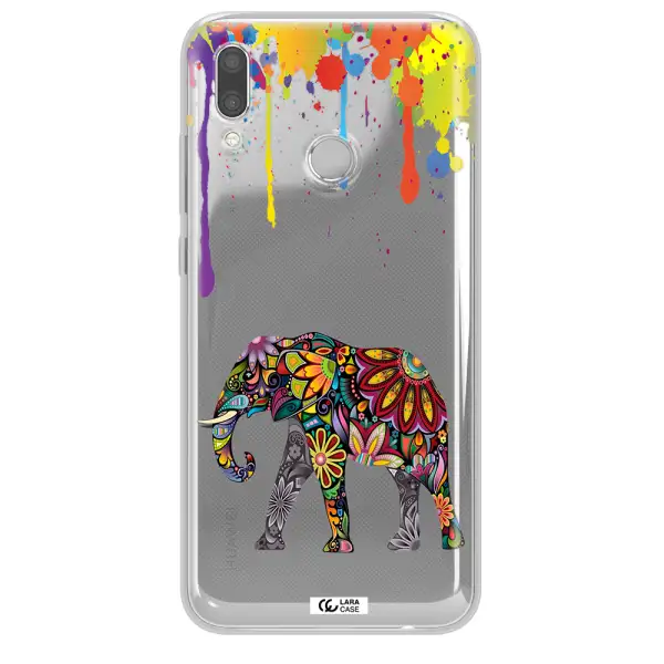 Mandala Elephant Huawei P Smart 2019 Clear TPU Case